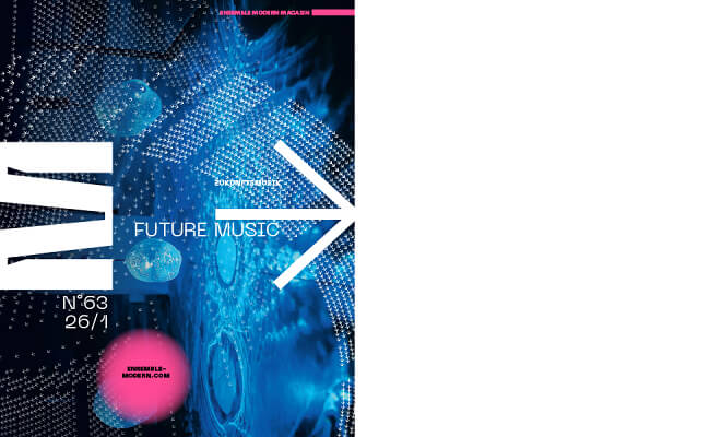 Das Titel-Bild eines Ensemble Modern Magazins.