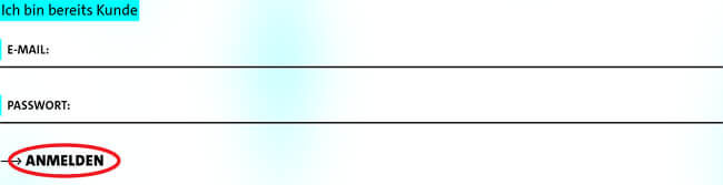 Bild von der Anmeldung im Musik-Shop.